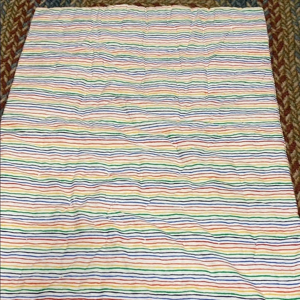 Toddler Colorful Handmade Striped Quilt Cottage Child’s Prairie